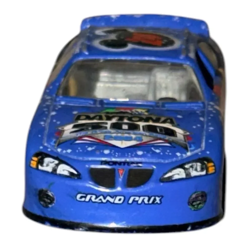 Disney Mickey Mouse Daytona 500 Diecast Car 2004 Blue 1:64 Scale Nascar EUC